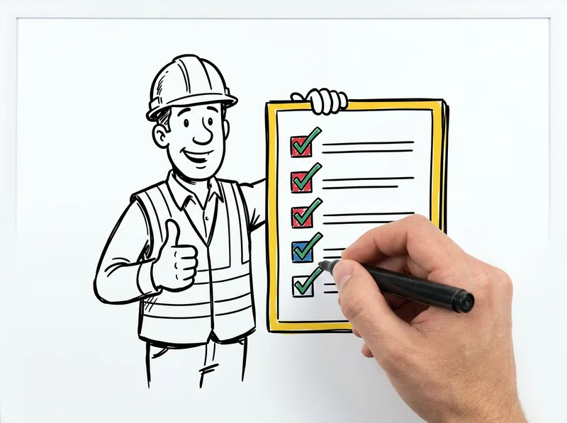 Le même personnage illustré en style tableau blanc